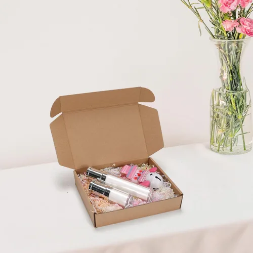 Vista 3 de Cajas de envío pequeñas de 9 x 6 x 2 pulgadas, juego de 6 cajas de Marrón