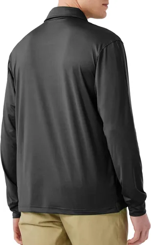 Vista 3 de NAVISKIN Camisas polo para hombre, de secado rápido, UPF 50, manga larga y corta, que absorben la humedad