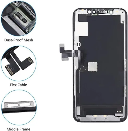 Vista 3 de Fixerman para iPhone 11 Pro Max Reemplazo de Pantalla de 6.5 pulgadas, Ensamblaje de Digitizador de Pantalla LCD 3D Touch con Herramientas