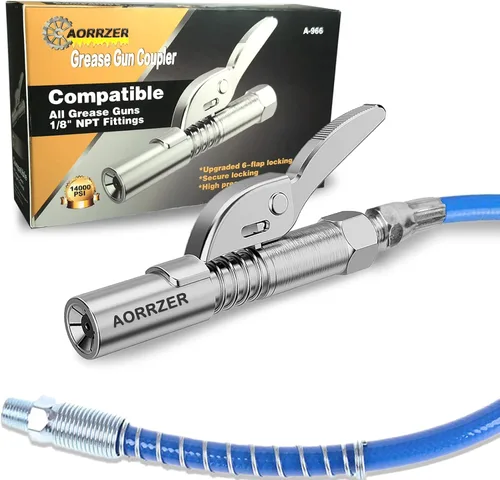 Vista 8 de Acoplador de pistola de engrase, acopladores de grasa de bloqueo fuerte, acoplador de pistola de grasa de alta presión de 12000 PSI, compatible