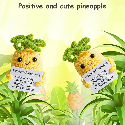 Vista 2 de 2 piezas de piña de apoyo emocional positivo, regalos de piña para mujeres
