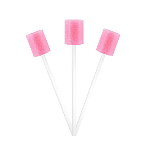 Vista 6 de Hisopos de limpieza dental desechables para cuidado bucal Esponja hisopos 100pcs/set (rosa)