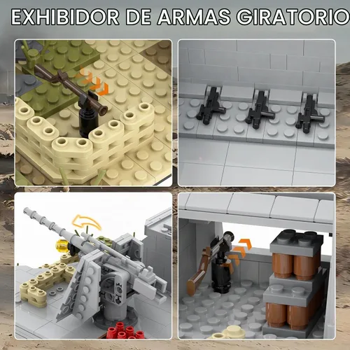 Vista 7 de WW2 - Juego de bloques de construcción de fuertes de batalla militar