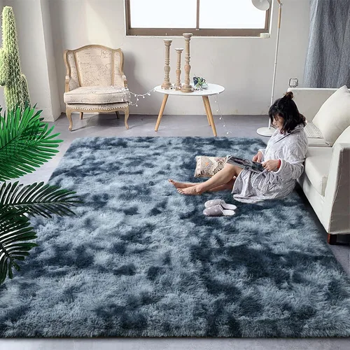 Vista 37 de DweIke Alfombras de pasillo beige esponjosas para dormitorio, 2 x 6 pies, alfombra larga de felpa suave para niñas y niños, antideslizante y lavable