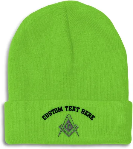 Vista 29 de Speedy Pros Gorros para hombres Mason Gray Thread Bordado Construcción Sombreros de invierno para mujeres Gorra de cráneo acrílico 1 tamaño Solo