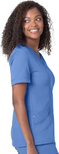 Vista 2 de Landau Women's Ultimate Soft Stretch Medical Sweetheart Neck Scrub Top