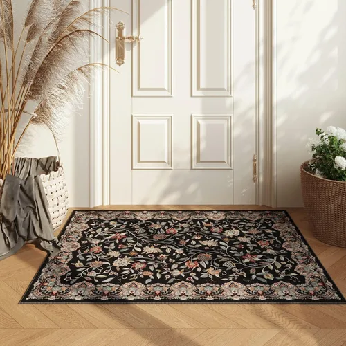 Vista 4 de Rugcomf Alfombra de Entrada de 2'x3' - Patrón Paisley, Tapete para Puerta de Entrada Interior, Floral Vintage, Lavable a Máquina, Alfombra