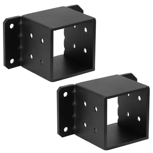 Vista 5 de 2 PCS Bases para Postes de 6x6, Soportes para Postes de 6x6 Calibre 8, Anclaje para Postes de Concreto Resistente Soporte de Pérgola para Terraza