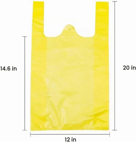 Vista 2 de LazyMe Bolsas de plástico para camisetas, bolsas de plástico con asas a granel para compras de comestibles y al por menor, bolsas de plástico