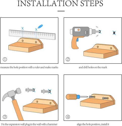 Vista 8 de Freezing point Pequeños estantes flotantes para pared, juego de 2 estantes pequeños de madera natural de 5 pulgadas, decoración de plantas