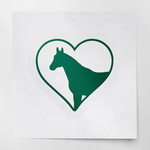 Vista 16 de Calcomanías transparentes de corazón de caballo 2 (azul azul) calcomanías de vinilo impermeables de primera calidad para laptop, accesorio