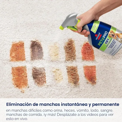 Vista 3 de Bissell Destructor de manchas PET PRO OXY para alfombras y tapicería, 22 onzas, paquete de 2, 17739