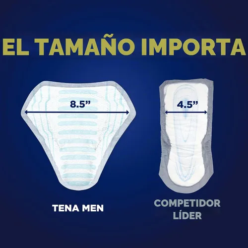 Vista 2 de Tena Protectores de incontinencia para hombres, absorción moderada, 48 unidades Engineered to fit the male anatomy, these discreet, cup-shaped