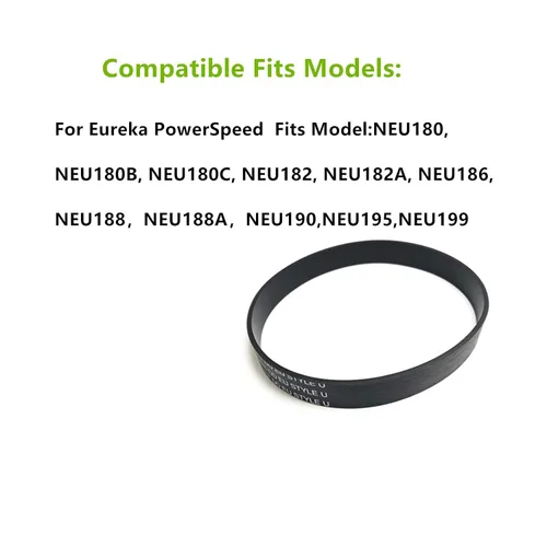 Vista 2 de Correa de repuesto para aspiradora vertical sin bolsa Eureka PowerSpeed, compatible con modelos: NEU180, NEU182, NEU186, Parte # E0205 (paquete de 3)