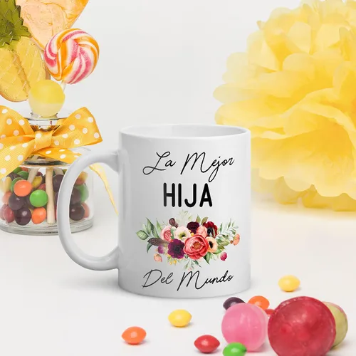 Vista 3 de Fantastic Gifts Taza La Mejor Hija Del Mundo, regalo para hija, taza de la mejor hija del mundo, regalo de cumpleaños, regalo para el día de la Madre