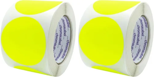 Vista 16 de ChromaLabel Etiquetas adhesivas circulares de 3 pulgadas, etiquetas adhesivas redondas de alta visibilidad, puntos adhesivos extraíbles, 500
