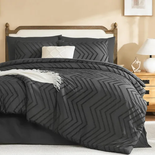Vista 27 de Litanika Juego de edredón individual XL - 5 piezas Boho copetudo cama en una bolsa Azul Egeo