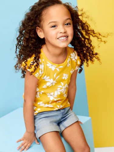 Vista 4 de Simple Joys by Carters Pantalones cortos de mezclilla para niñas pequeñas paquete de 2