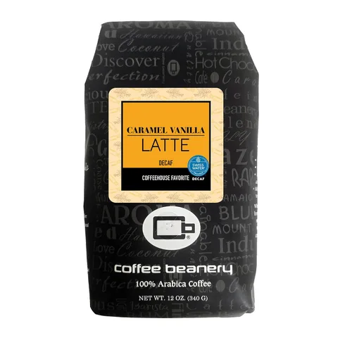 Vista 39 de Coffee Beanery Café con sabor a Amaretto SWP descafeinado 12 onzas (goteo automático) Tostado ligero