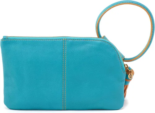 Vista 4 de HOBO Sable - Bolsa de muñeca para mujer, construcción de cuero pulido con correa de muñeca circular, bolsa práctica y compacta