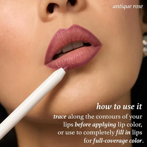 Vista 6 de Julep With a Trace Delineador de Labios Retráctil Cremoso de Larga Duración, Rosa Antigua