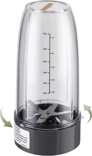 Vista 6 de Equust 5 vasos de 32 onzas con tapa abatible para llevar y cuchilla extractora compatibles con piezas de repuesto NutriBullet 600 w/900 w accesorio