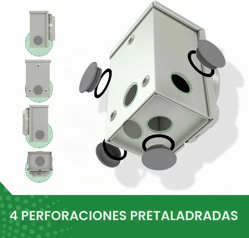 Vista 2 de Caja de entrada de generador preperforada de 30 amperios y cable