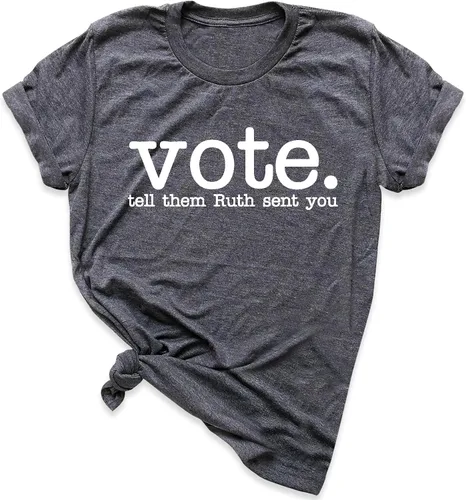 Vista 2 de VOTE Tell Them Ruth Sent You camiseta, Ruth Bader Ginsburg Camisa, Notorious camiseta, Send Me RBG Tee, Camiseta de la igualdad de los derechos