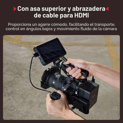 Vista 4 de SmallRig Kit avanzado de jaula A7 V / A7R V / A7 IV Para Sony Alpha 7R V/Alpha 7 IV/ Alpha 7 V, incluye un mango superior/mango lateral/abrazadera
