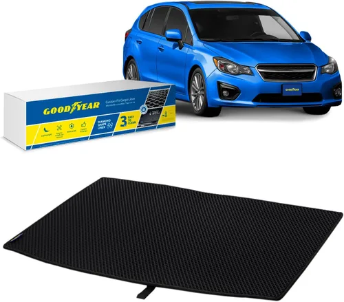 Vista 6 de Goodyear Forro de tapete de carga de ajuste personalizado para Honda CR-V 2012-2016 – Forro de maletero resistente, forma de diamante, equipaje