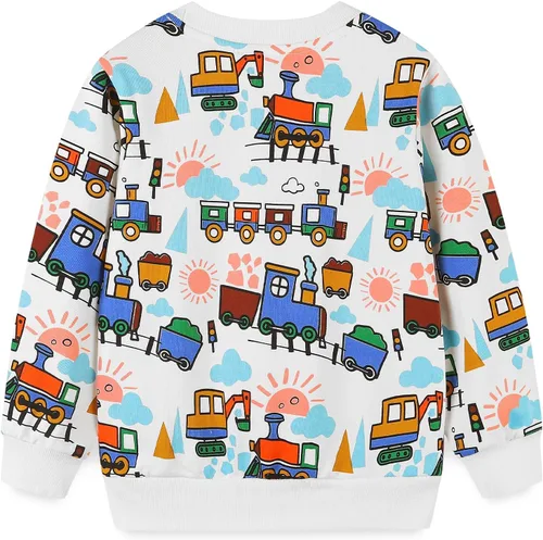 Vista 2 de Bumeex Sudadera de manga larga con cuello redondo de algodón para bebé niño pequeño 1-7T