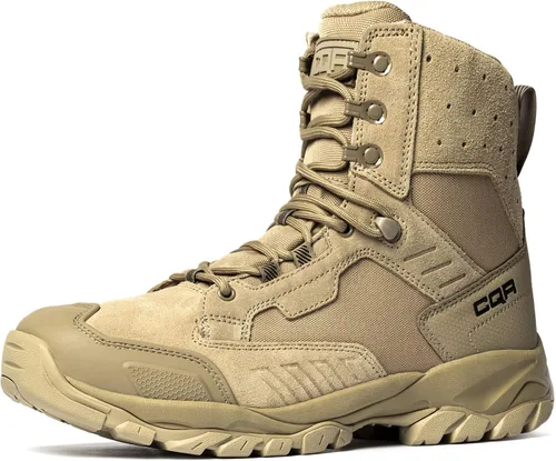 Vista 9 de CQR Botas tácticas impermeables para hombre, botas militares EDC ligeras de 6 pulgadas, botas de combate duraderas para exteriores