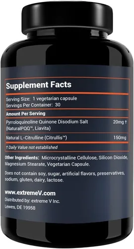 Vista 3 de NaturalPQQ - Energía Celular - 20mg PQQ (Pirroloquinolina Quinona), Biogénesis Mitocondrial