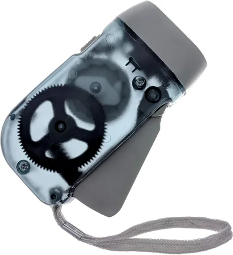 Vista 5 de ASR Outdoor Emergencia Movimiento 3 LED Dynamo Squeeze Action Basic Linterna - No necesita