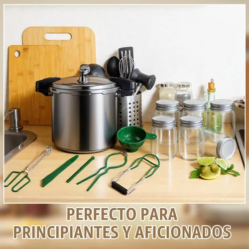 Vista 4 de Recipiente a presión de 24 cuartos con 6 tarros Mason de calibre