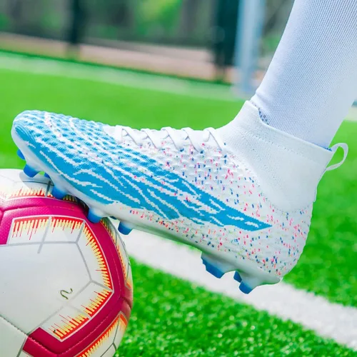 Vista 7 de ailishabroy Botas de fútbol para hombre, FGAG, zapatos de fútbol para interiores y exteriores, con picos firmes para el suelo, entrenamiento