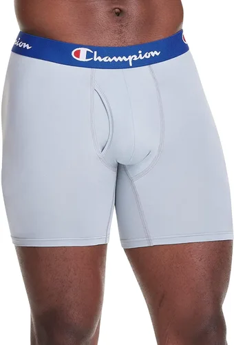 Vista 2 de Champion Calzoncillos tipo bóxer elásticos ligeros y transpirables para hombre (paquete de 3)