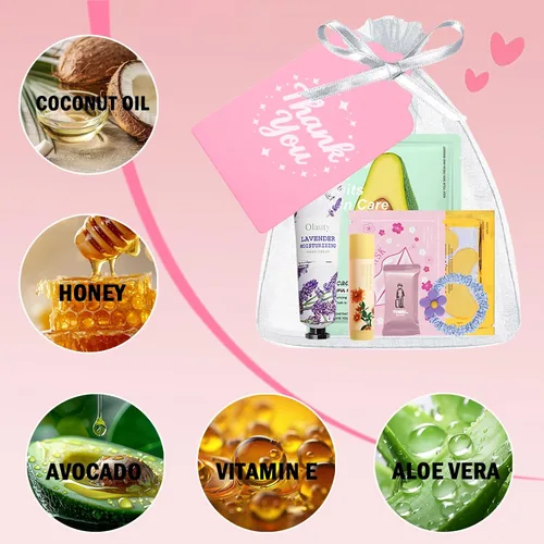 Vista 7 de 90 piezas de suministros de fiesta de spa, regalos para mujeres, regalos de fiesta de spa que incluyen máscaras faciales, crema de manos, bálsamo