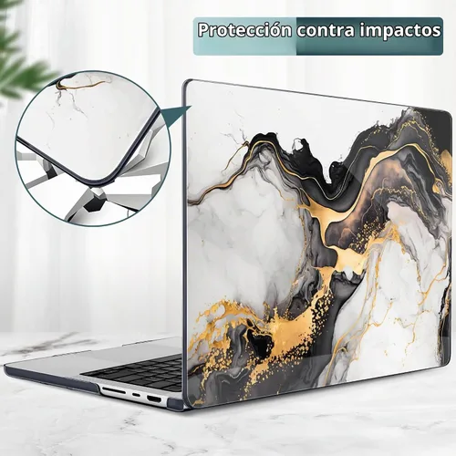 Vista 5 de DONGKE Funda para M5 MacBook Pro de 14 pulgadas 2025 2024-2021 M4 M3 M2 M1, cubierta de carcasa dura de plástico compatible con A3434 A3112 A3401