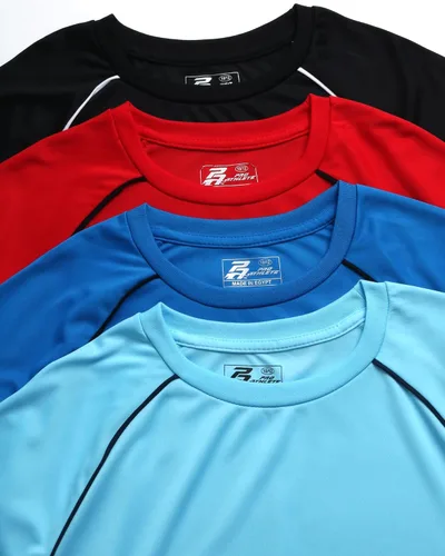 Vista 4 de Pro Athlete Camisas atléticas para niños, paquete de 4 camisetas de ajuste seco ligeras de rendimiento para niños Dri Fit (tallas 5-16)