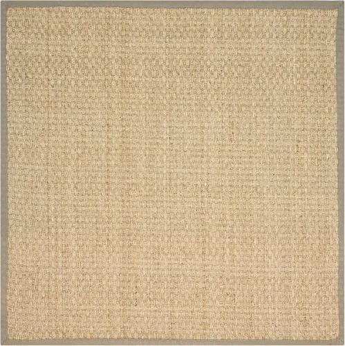 Vista 148 de SAFAVIEH Natural Fiber Collection NF114A - Alfombra de pasillo de hierba marina con patrón de tejido de cesta y borde, de 2 pies 6 pulgadas x 16