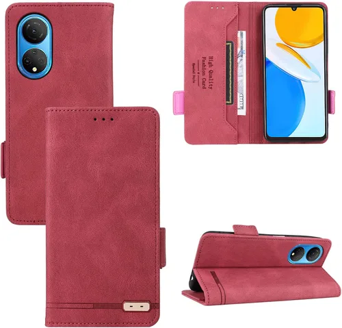 Vista 10 de Compatible con Honor X7, cubierta trasera magnética plegable de cuero con ranura para tarjeta para Honor X7