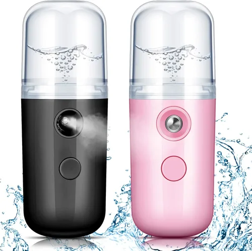Vista 12 de Honoson 2 Nano Vaporizador Facial Portátil Nano Mister para Extensiones de Pestañas Recargable por USB 1 oz Aparato de Cuidado de la Piel Mano