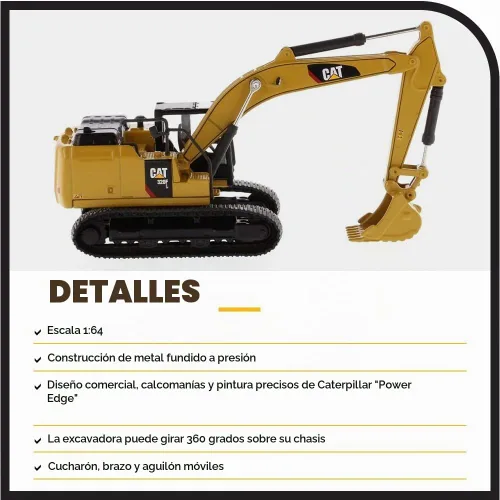 Vista 4 de Excavadora hidráulica Diecast Masters 1:64 Modelo Cat 320F L, 85690