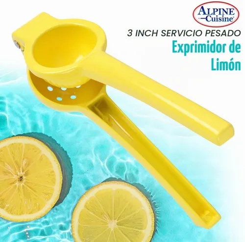 Vista 8 de Alpine Cuisine Exprimidor de limón resistente de 2.95 pulgadas – Exprimidor manual de cítricos de aluminio, prensa manual de cítricos, prensa