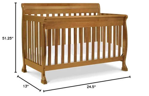 Vista 13 de DaVinci Kalani, cuna convertible 4 en 1 en color castaño, con certificado Greenguard Gold