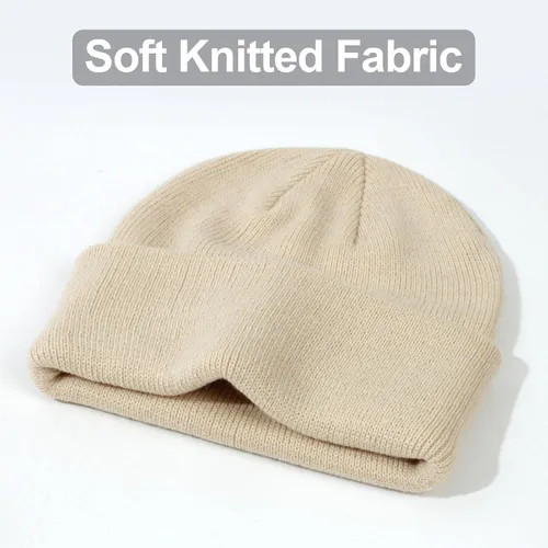 Vista 5 de Gorro de punto para niños pequeños con bordado de tractor para otoño e invierno
