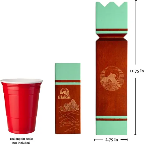 Vista 2 de Elakai Juegos al aire libre para adultos y familia, bolsa de transporte premium incluida Kubb gigante