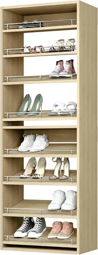 Vista 7 de Kit de armario modular de medio zapatero con estante de torre (19.5 pulgadas de ancho, gris)