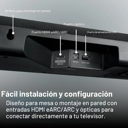 Vista 5 de Barra de sonido YAMAHA SR-B40A Dolby Atmos con subwoofer inalámbrico (Negro)